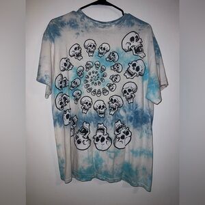 Unisex Skull Spiral Tie-Dye T-Shirt